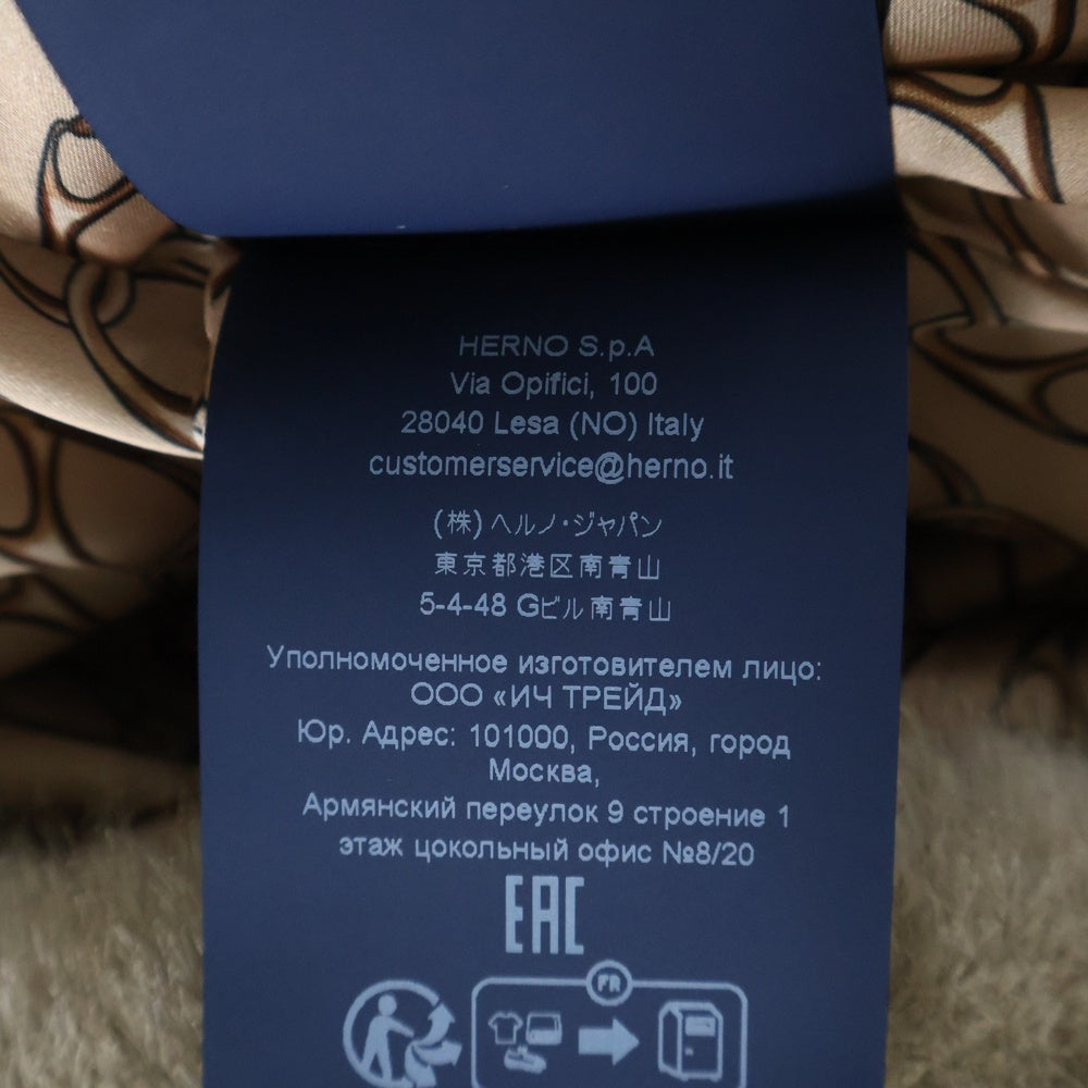 HERNO(ヘルノ) NEW TECHNO タフタ フーデッドブルゾン ジャケット ベージュ レディース GC000395D