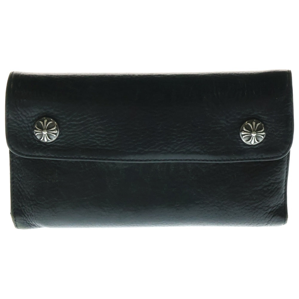 CHROME HEARTS(クロムハーツ) WAVE ウェーブ レザーウォレット 財布 ブラック BCA374