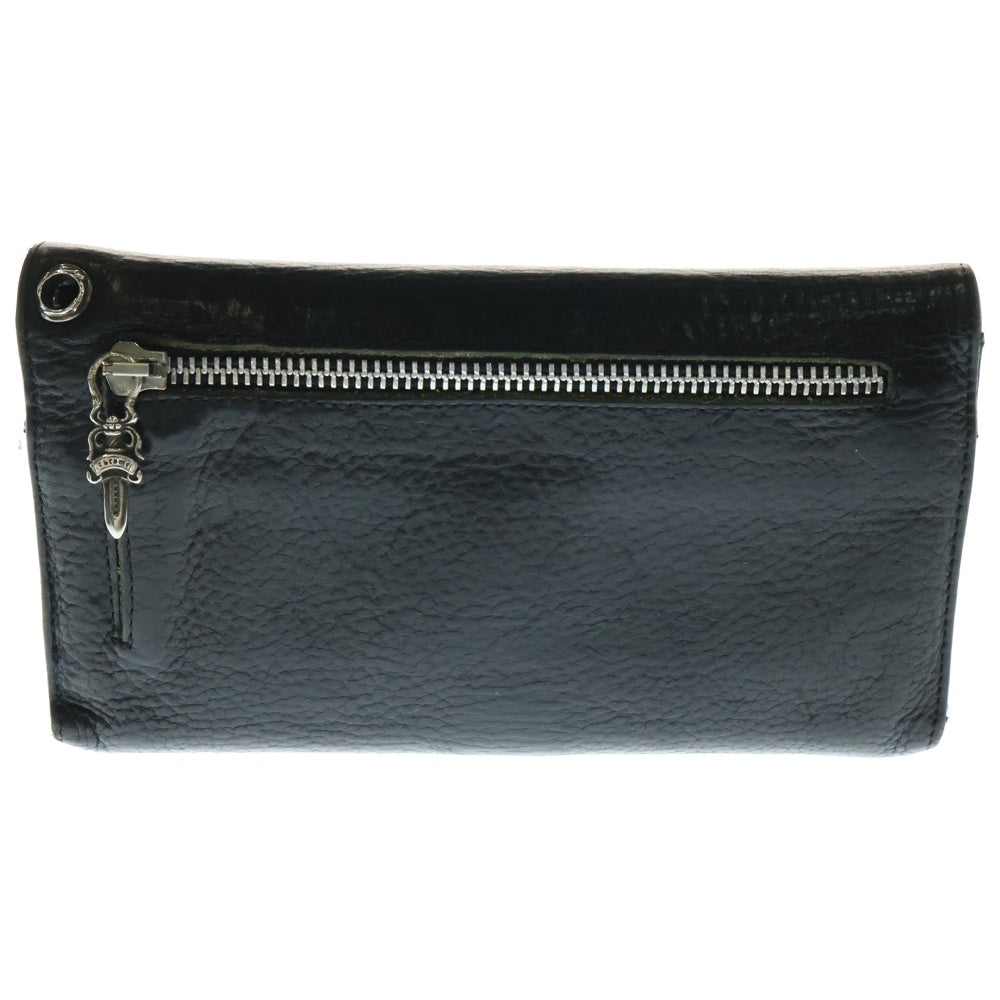 CHROME HEARTS(クロムハーツ) WAVE ウェーブ レザーウォレット 財布 ブラック BCA374