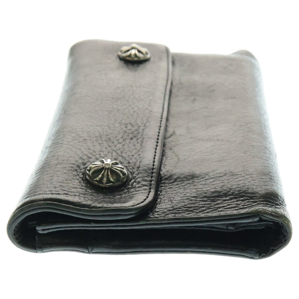 CHROME HEARTS(クロムハーツ) WAVE ウェーブ レザーウォレット 財布 ブラック BCA374