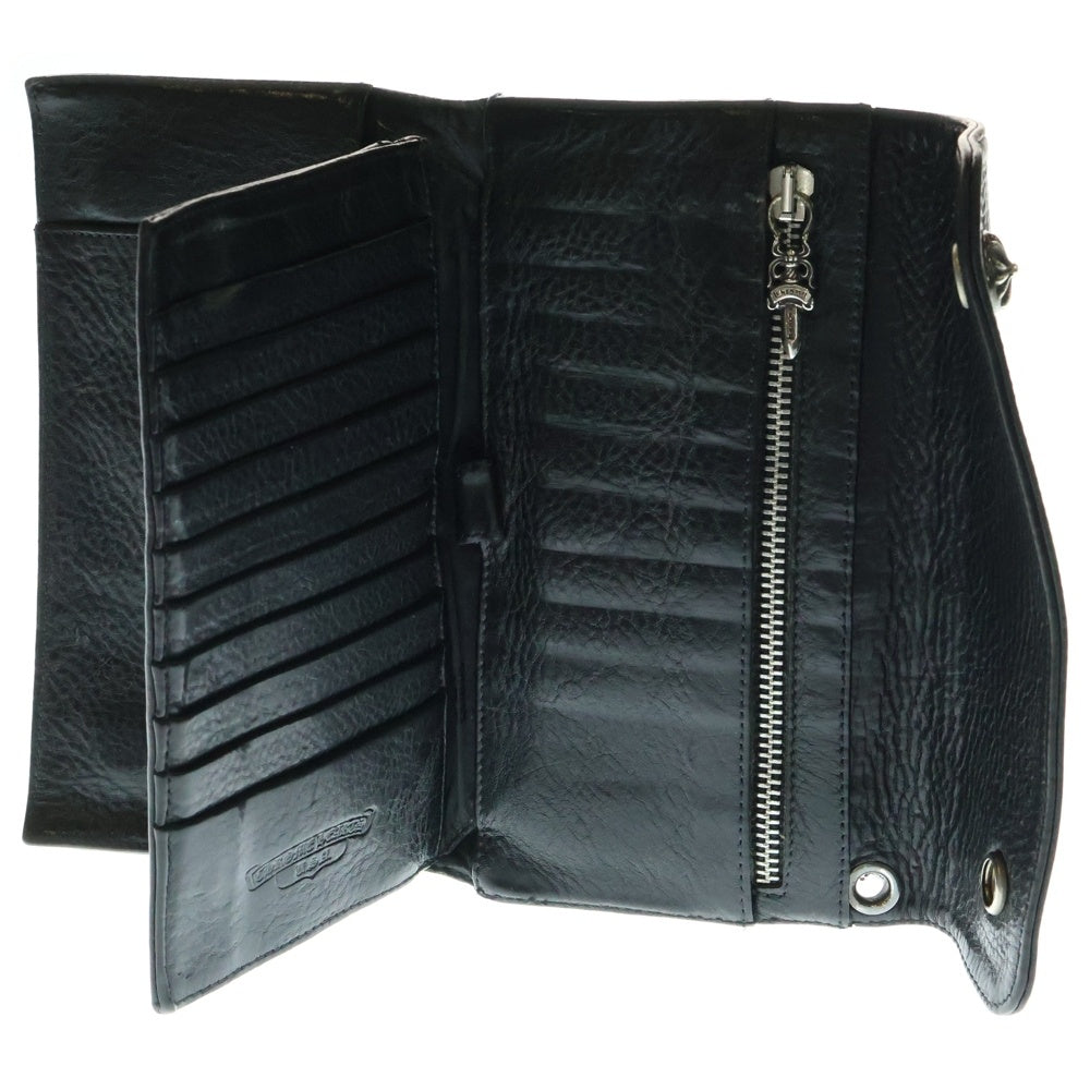 CHROME HEARTS(クロムハーツ) WAVE ウェーブ レザーウォレット 財布 ブラック BCA374