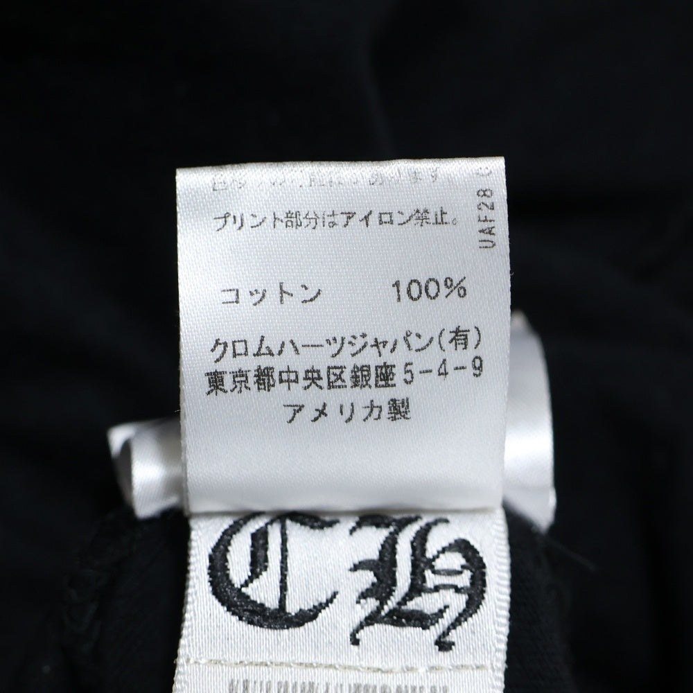 CHROME HEARTS(クロムハーツ) HORSESHOE ARM FLORAL L/S TEE ホースシュー アームフローラル 長袖ポケットTシャツ カットソー ブラック