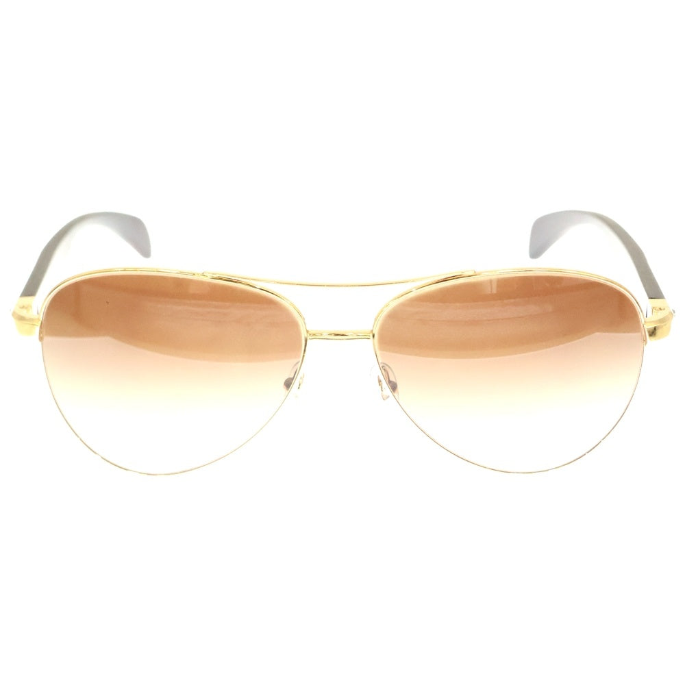 BVLGARI(ブルガリ) 金ロゴ オーバルフレーム カラーレンズ サングラス 眼鏡 ブラウン/ゴールド 5032-TK 393-T5