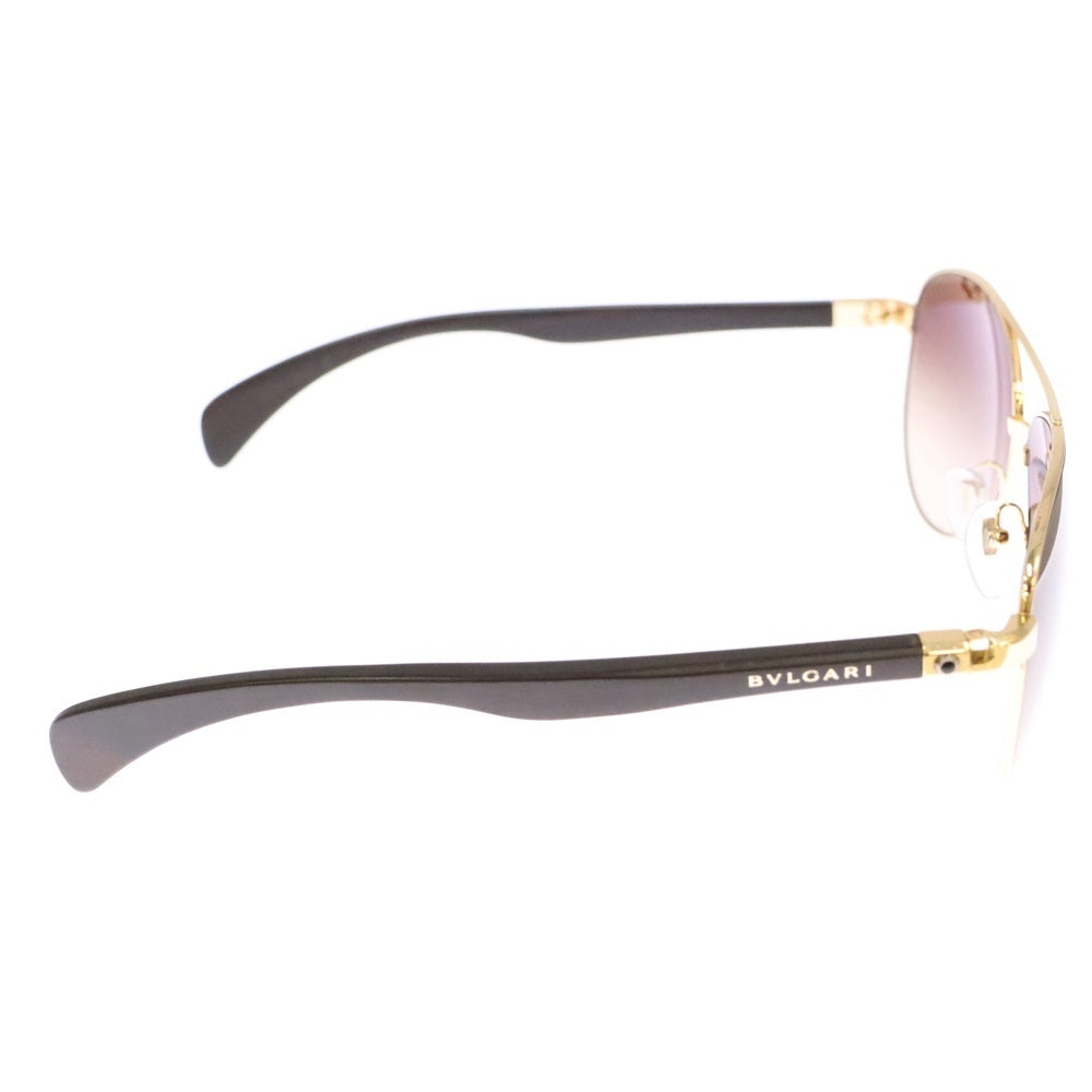 BVLGARI(ブルガリ) 金ロゴ オーバルフレーム カラーレンズ サングラス 眼鏡 ブラウン/ゴールド 5032-TK 393-T5