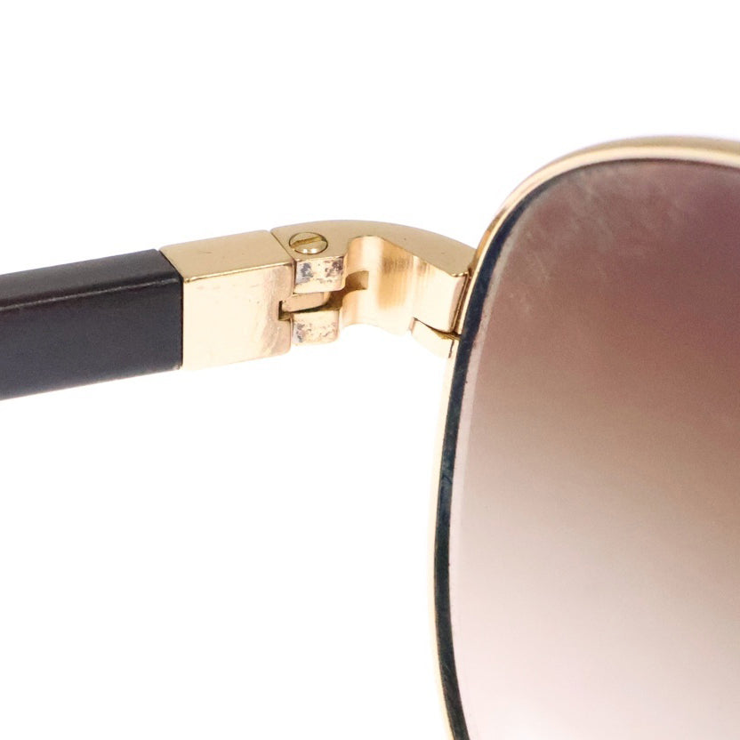 BVLGARI(ブルガリ) 金ロゴ オーバルフレーム カラーレンズ サングラス 眼鏡 ブラウン/ゴールド 5032-TK 393-T5