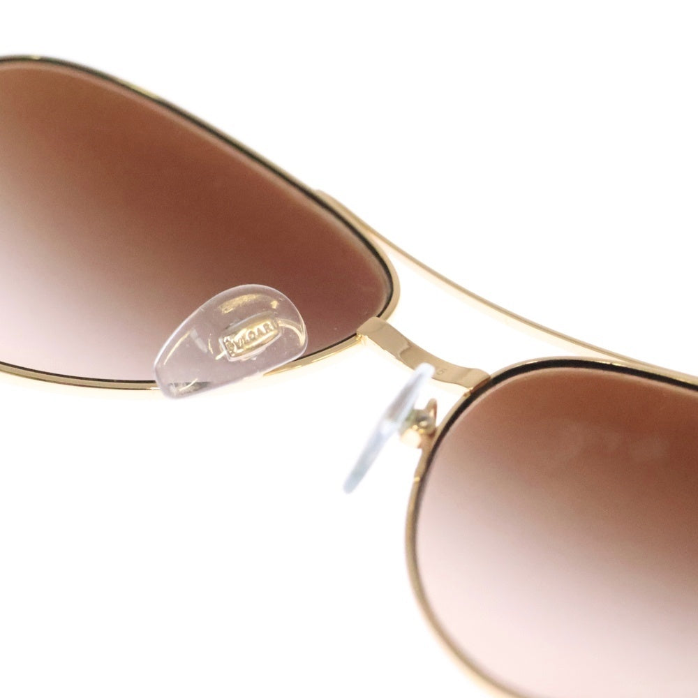 BVLGARI(ブルガリ) 金ロゴ オーバルフレーム カラーレンズ サングラス 眼鏡 ブラウン/ゴールド 5032-TK 393-T5