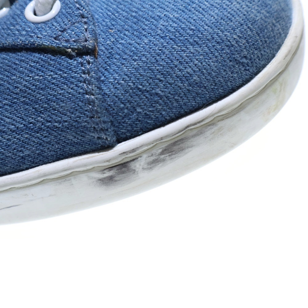 GUCCI(グッチ) フラワー刺繍 デニムローカットスニーカー ブルー 476861