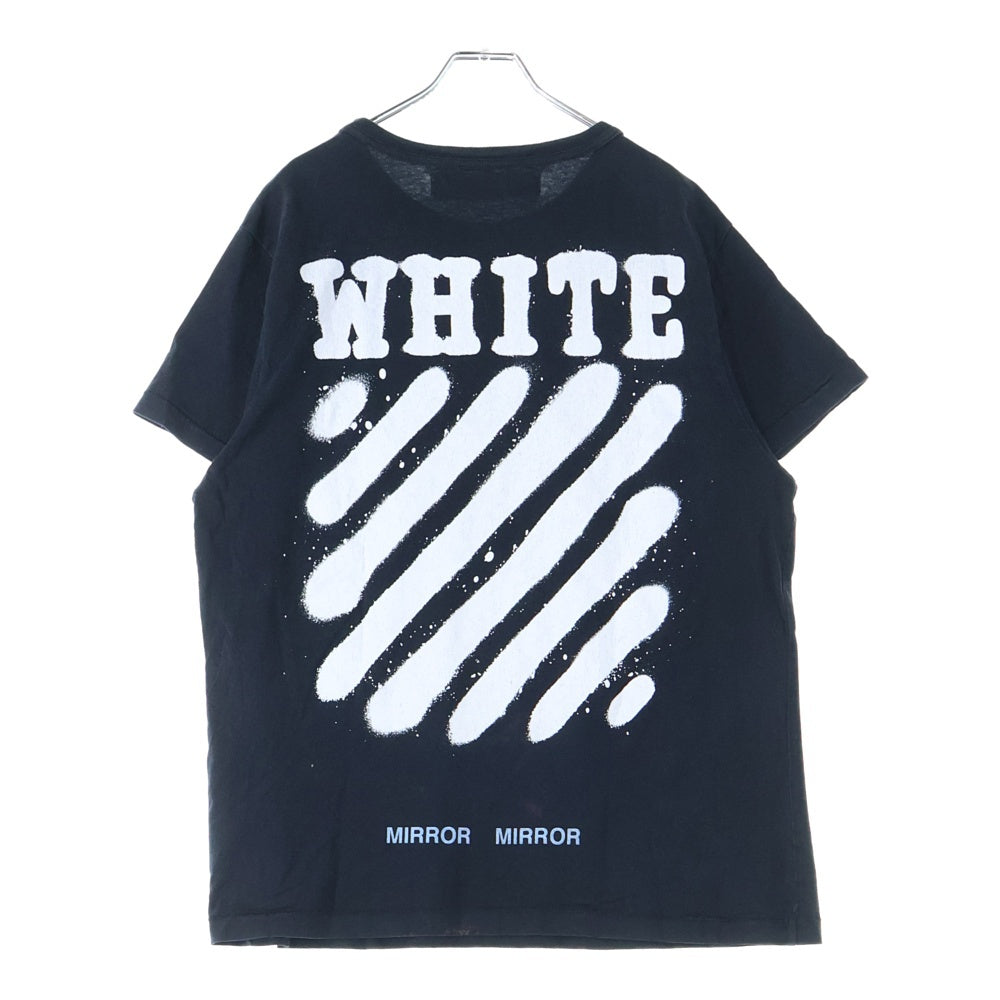 OFF-WHITE(オフホワイト) 19SS SPRAY PAINT TEE スプレー ペイント クルーネック カットソー 半袖Tシャツ ブラック OMAA038E19185124