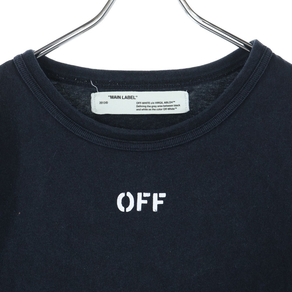 OFF-WHITE(オフホワイト) 19SS SPRAY PAINT TEE スプレー ペイント クルーネック カットソー 半袖Tシャツ ブラック OMAA038E19185124