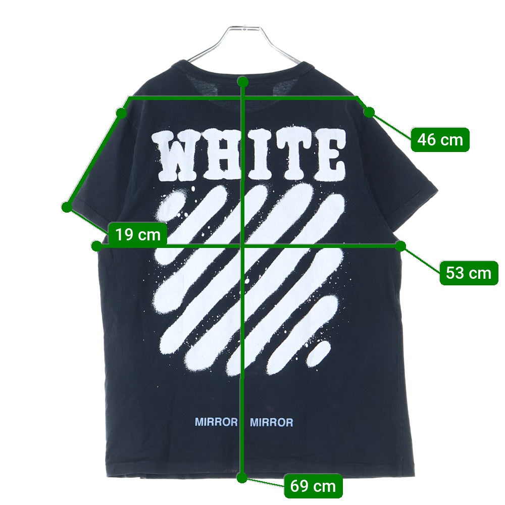 OFF-WHITE(オフホワイト) 19SS SPRAY PAINT TEE スプレー ペイント クルーネック カットソー 半袖Tシャツ ブラック OMAA038E19185124