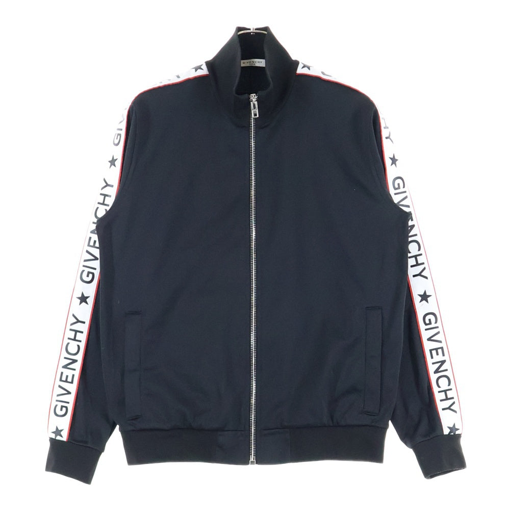 GIVENCHY(ジバンシィ) アームロゴデザイン ダブルポケット ジップアップ トラックジャケット ブラック BM702W300B