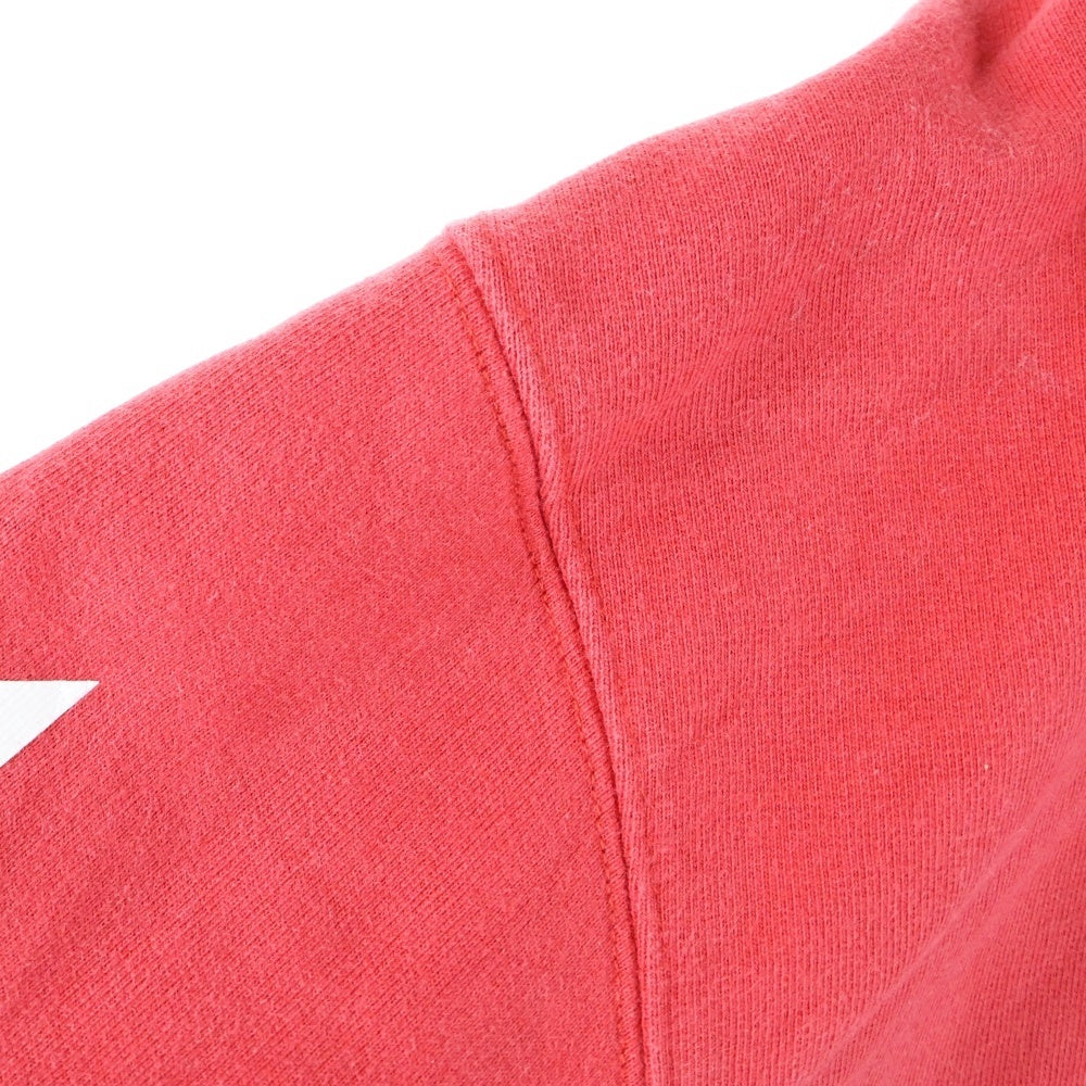 OFF-WHITE(オフホワイト) 18AW BERNINI HOODIE ベルニーニ フロントデザイン カンガルーポケット フーデッド パーカー スウェット レッド OMBB037F18192011