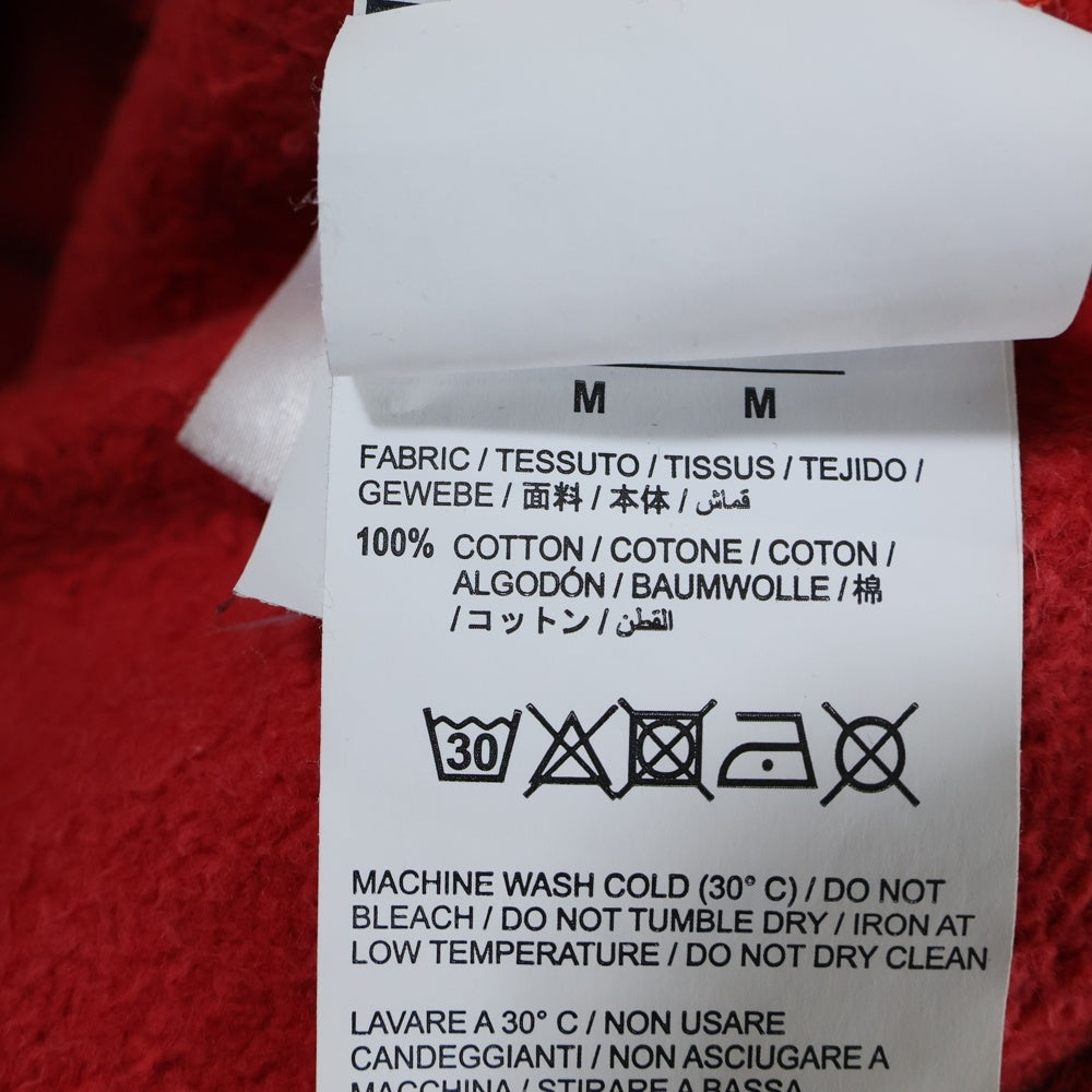 OFF-WHITE(オフホワイト) 18AW BERNINI HOODIE ベルニーニ フロントデザイン カンガルーポケット フーデッド パーカー スウェット レッド OMBB037F18192011