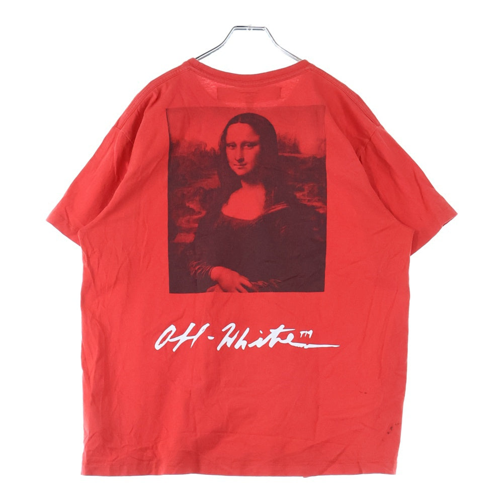OFF-WHITE(オフホワイト) 19SS MONNALISA TEE モナリザデザイン クルーネック カットソー 半袖Tシャツ レッド OMAA038S19185005