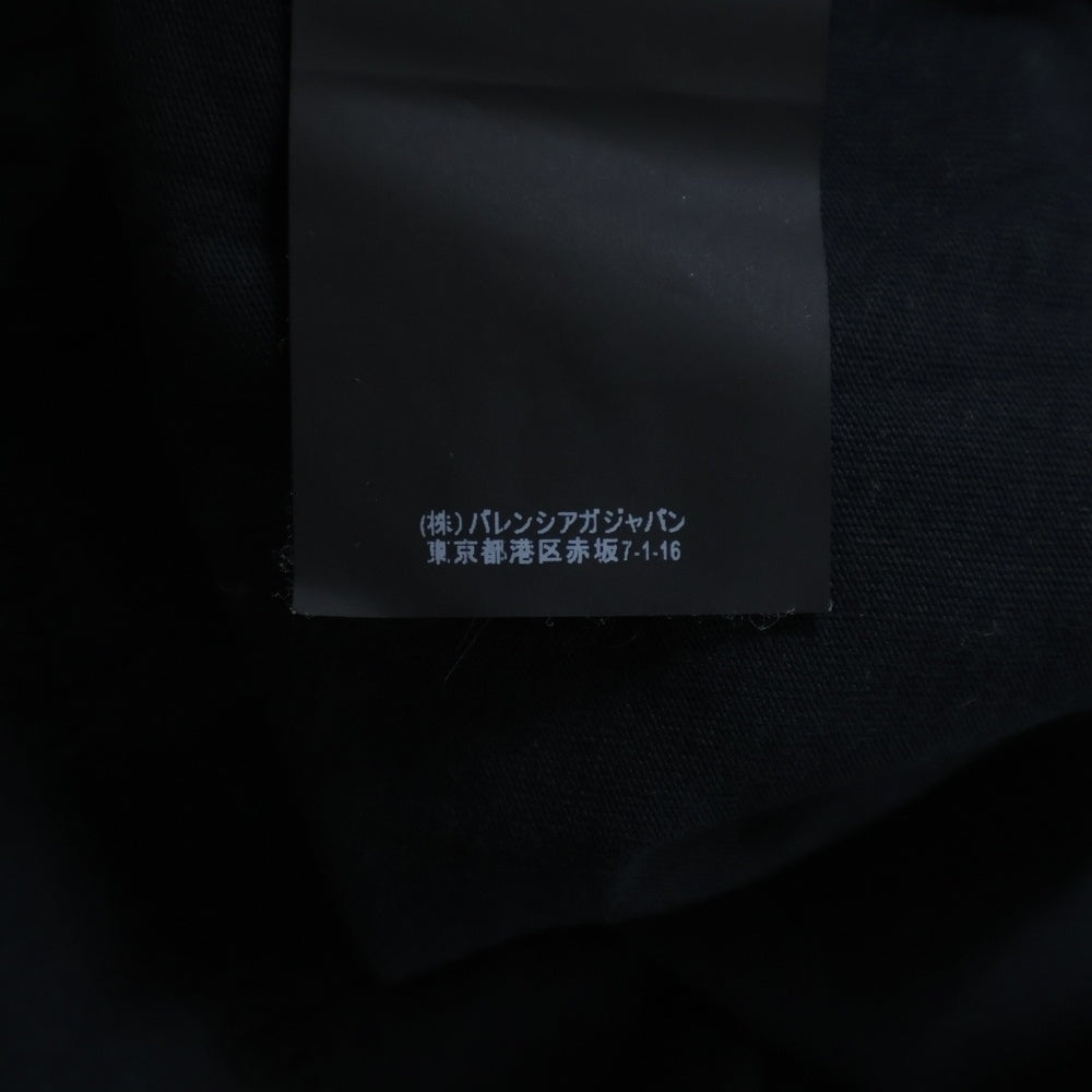 BALENCIAGA(バレンシアガ) バックデザイン クルーネック カットソー 半袖Tシャツ ブラック 496053
