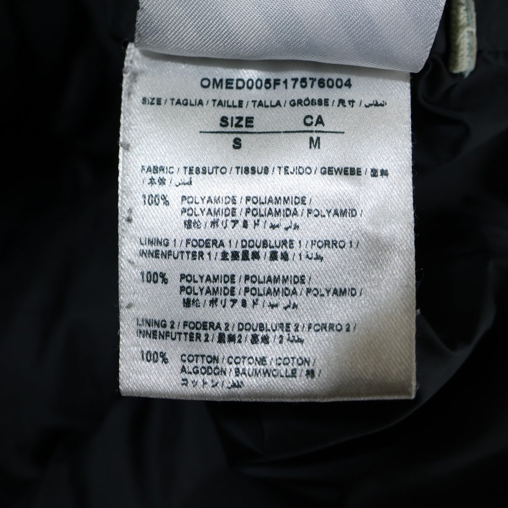 OFF-WHITE(オフホワイト) 17AW DIAGONAL BRUSHED ダイアゴナル ブラッシュド バックデザイン フーデッド ダウンジャケット ブラック OMED005F17576004