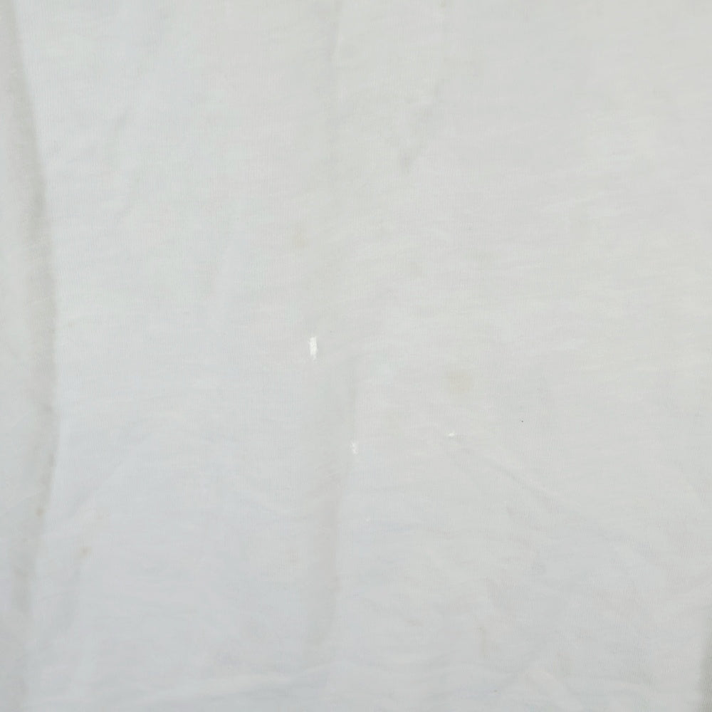 MARCELO BURLON(マルセロバーロン) フェザーモチーフ クルーネック カットソー 半袖Tシャツ ホワイト