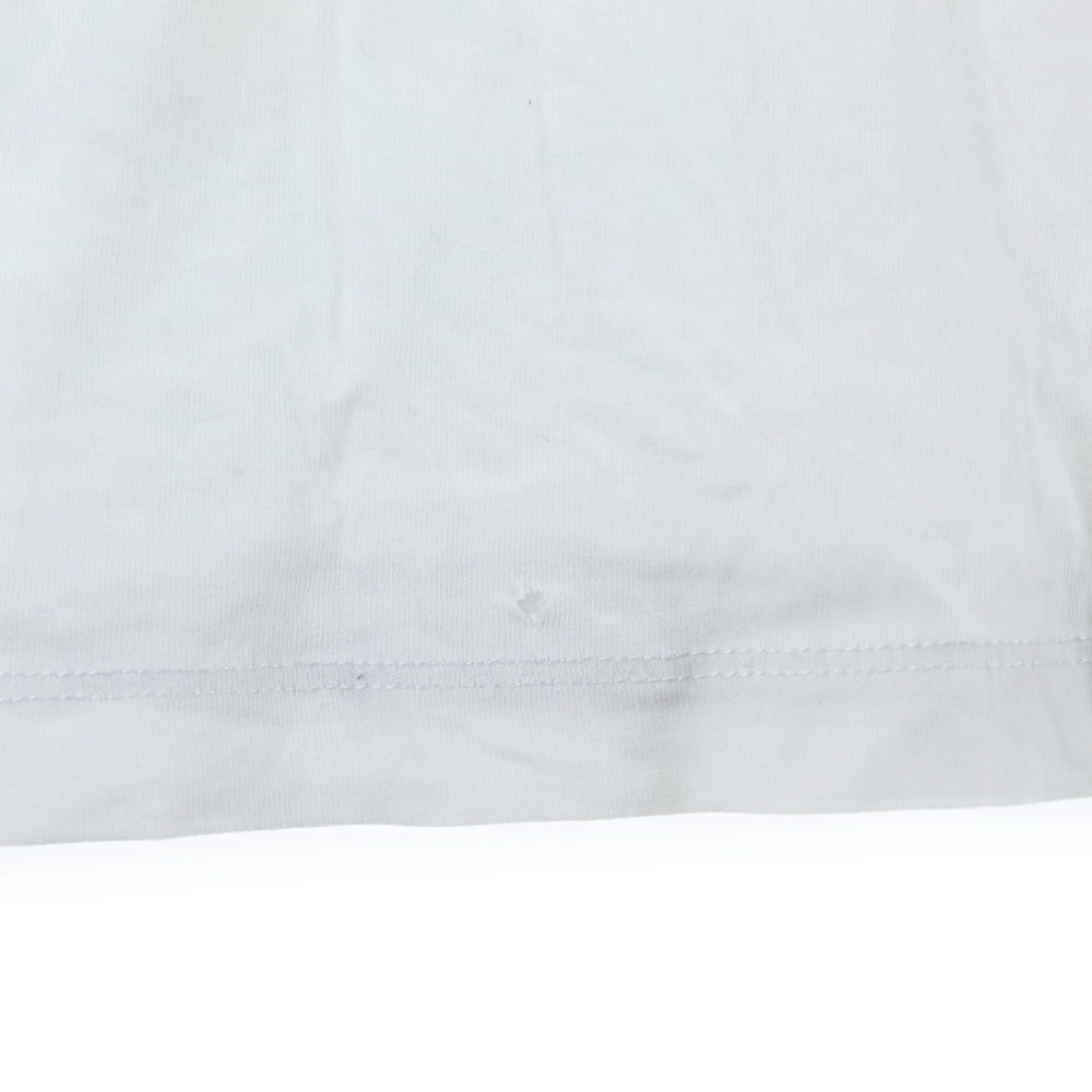 MARCELO BURLON(マルセロバーロン) フェザーモチーフ クルーネック カットソー 半袖Tシャツ ホワイト