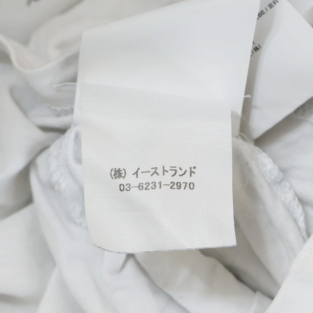 MARCELO BURLON(マルセロバーロン) フェザーモチーフ クルーネック カットソー 半袖Tシャツ ホワイト