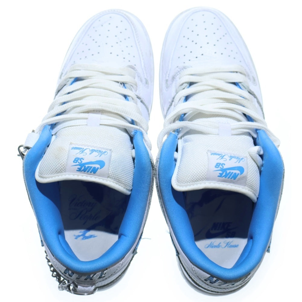 NIKE SB(ナイキエスビー) ×NICOLE HAUSE DUNK LOW PRO VICTORY OF THE PEOPLE UNIVERSITY BLUE ニコールハウゼ ダンク ローカットスニーカー ホワイト/ブルー US8.5/26.5cm FZ8802-100