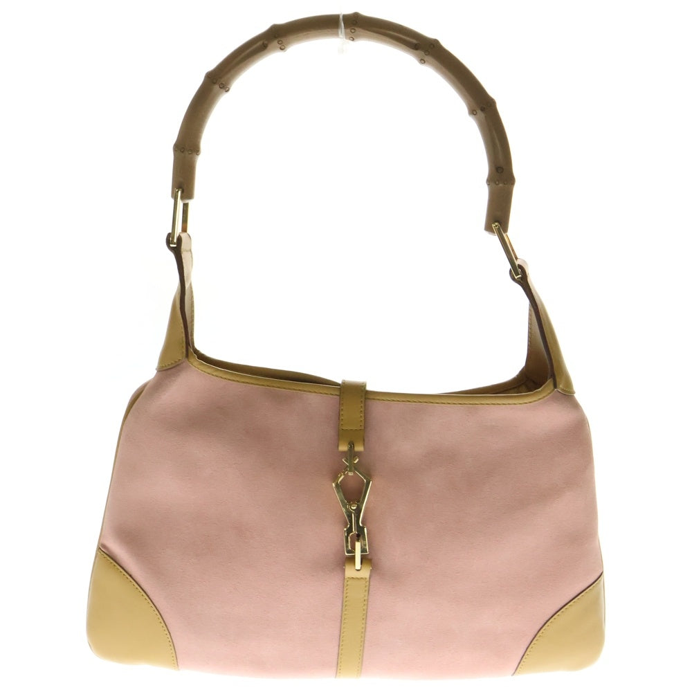 GUCCI(グッチ) バンブースウェードワンショルダーバッグ ジャッキー ピンク 001 4060