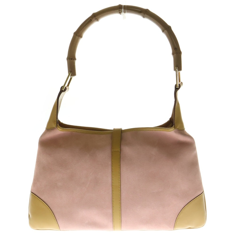 GUCCI(グッチ) バンブースウェードワンショルダーバッグ ジャッキー ピンク 001 4060