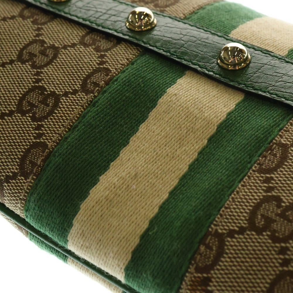 GUCCI(グッチ) ホースビット GGキャンバス シェリーライン ハンドバッグ ベージュ 131470 204046