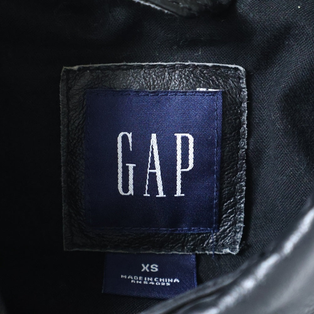 GAP(ギャップ) ピッグスキン レザー ウエスタン長袖シャツ ブラック S/530532006