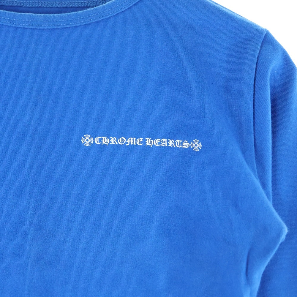 CHROME HEARTS(クロムハーツ) ×MATTY BOY PRO BIKE L/S TEE ×マッティボーイ クロップド クルーネック カットソー 長袖Tシャツ ブルー