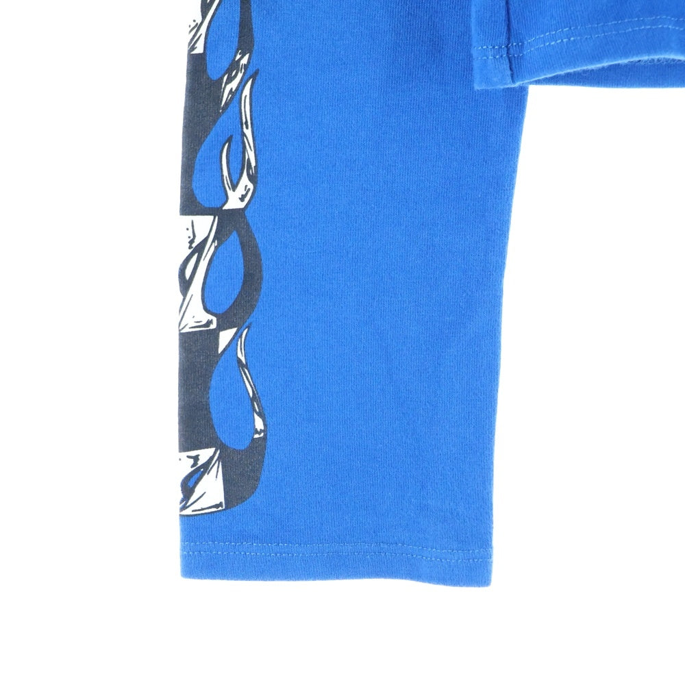 CHROME HEARTS(クロムハーツ) ×MATTY BOY PRO BIKE L/S TEE ×マッティボーイ クロップド クルーネック カットソー 長袖Tシャツ ブルー