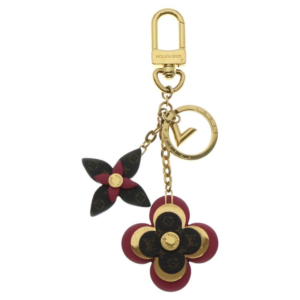 LOUIS VUITTON(ルイヴィトン) MONOGRAM モノグラム ポルト クレ ブルーミング フラワー キーホルダー ゴールド/ブラウン M63084