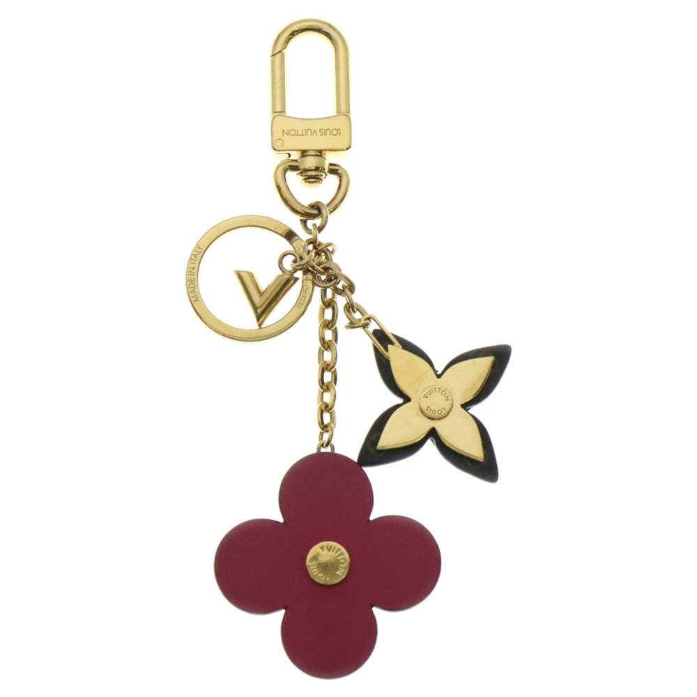 LOUIS VUITTON(ルイヴィトン) MONOGRAM モノグラム ポルト クレ ブルーミング フラワー キーホルダー ゴールド/ブラウン M63084