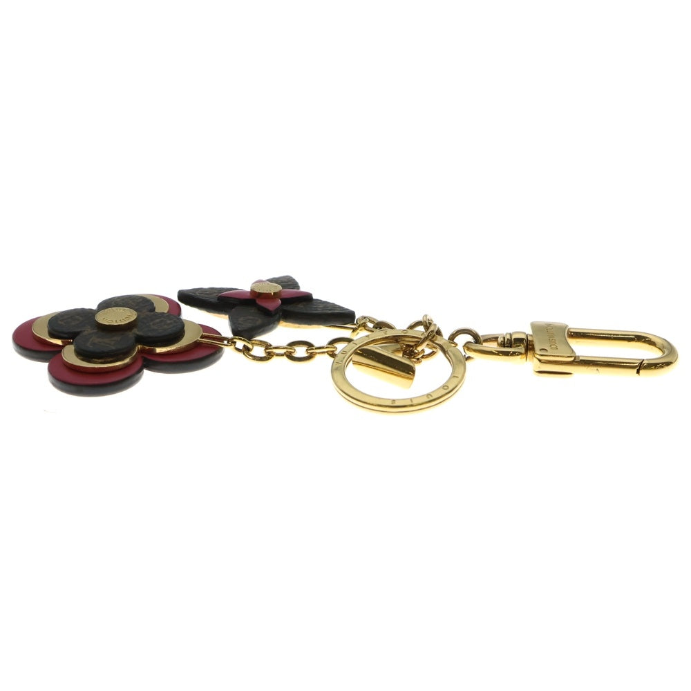 LOUIS VUITTON(ルイヴィトン) MONOGRAM モノグラム ポルト クレ ブルーミング フラワー キーホルダー ゴールド/ブラウン M63084