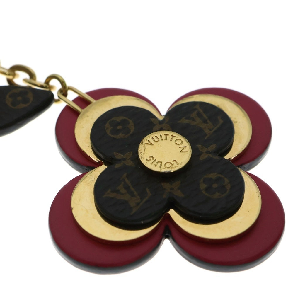 LOUIS VUITTON(ルイヴィトン) MONOGRAM モノグラム ポルト クレ ブルーミング フラワー キーホルダー ゴールド/ブラウン M63084