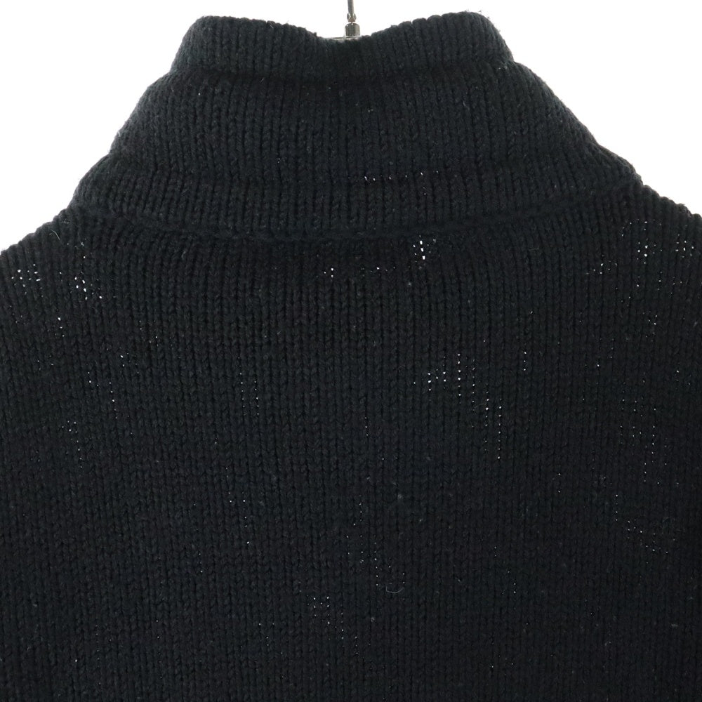 EMPORIO ARMANI(エンポリオアルマーニ) ウール混 タートルネック ニット セーター ブラック U117MMU115M