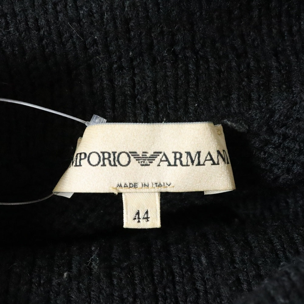 EMPORIO ARMANI(エンポリオアルマーニ) ウール混 タートルネック ニット セーター ブラック U117MMU115M