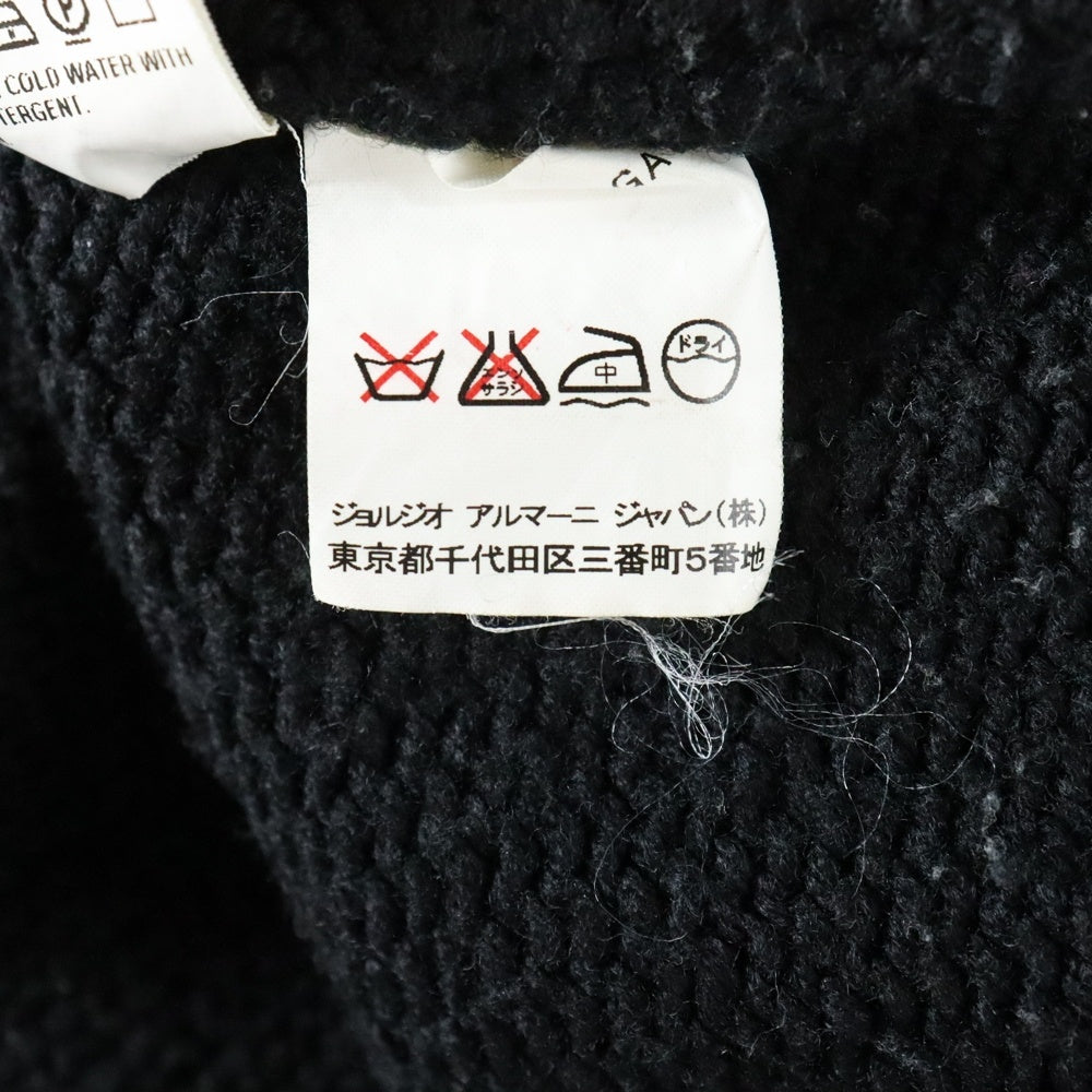 EMPORIO ARMANI(エンポリオアルマーニ) ウール混 タートルネック ニット セーター ブラック U117MMU115M
