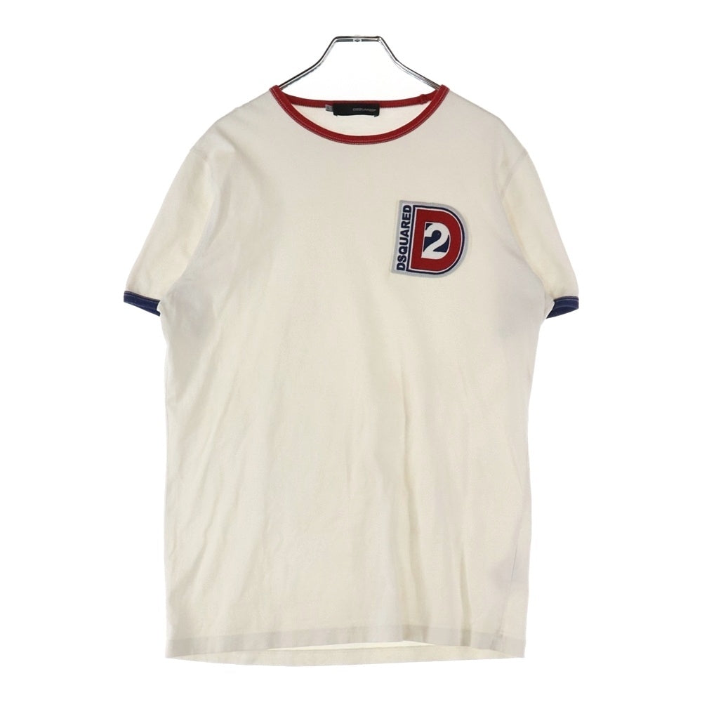 DSQUARED2(ディースクエアード) ロゴワッペン リンガー 半袖Tシャツ 