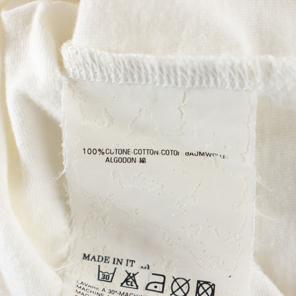 DSQUARED2(ディースクエアード) ロゴワッペン リンガー 半袖Tシャツ カットソー ホワイト/レッド