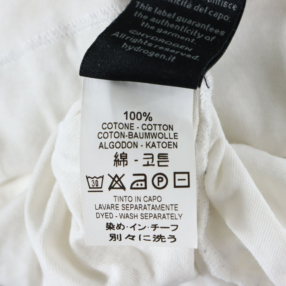 HYDROGEN(ハイドロゲン) メキシカンスカル プリント 長袖Tシャツ カットソー ホワイト