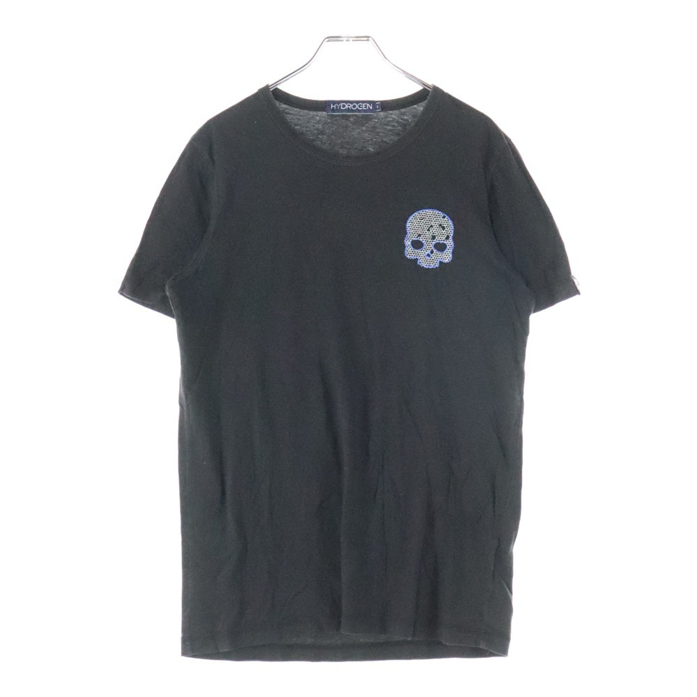 HYDROGEN(ハイドロゲン) スカルエンブロイダリー 半袖Tシャツ カットソー ブラック