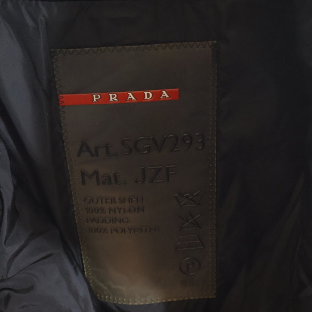PRADA SPORT(プラダ スポーツ) 00S ナイロン ジップアップ 中綿ジャケット ブラック SGV293
