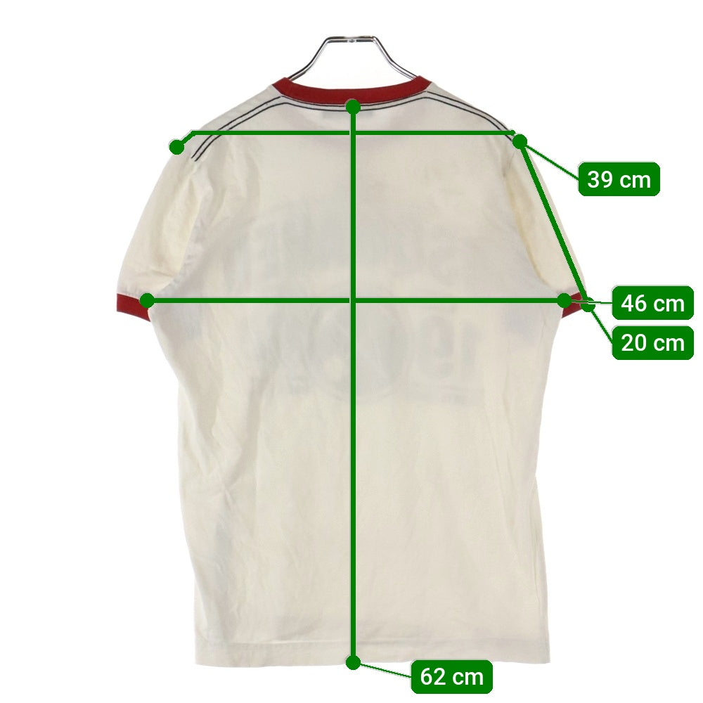 DSQUARED2(ディースクエアード) フロントロゴプリント リンガー 半袖Tシャツ カットソー ホワイト/ブラック