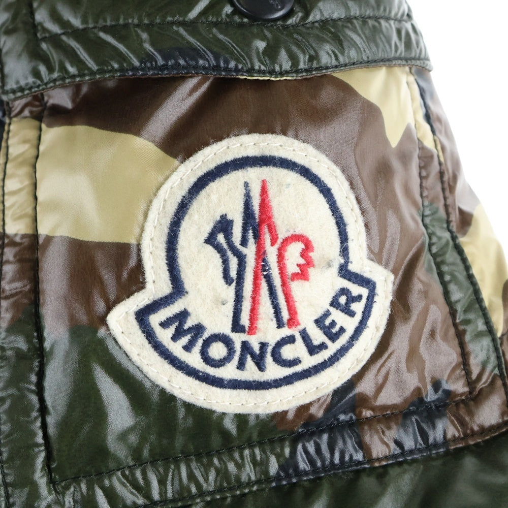 MONCLER(モンクレール) ×BEAMS HIMALAYA ビームスヒマラヤ 迷彩柄 フーデッド ダウンジャケット カーキ Z6H0209