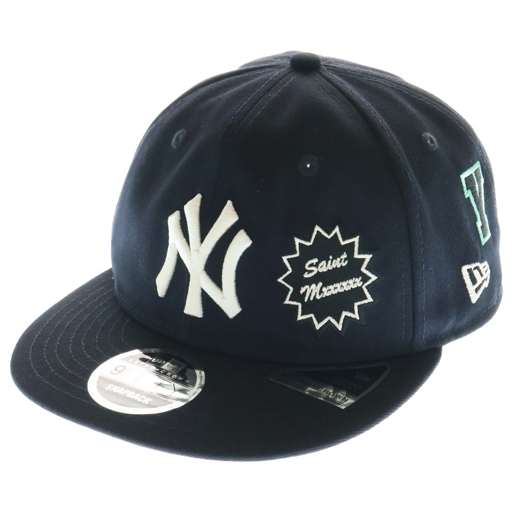 SAINT MICHAEL(セントマイケル) 25SS ×NEW ERA SNAPBACK NY YANKEES CAP ニューエラ スナップバック ニューヨーク ヤンキース ベースボールキャップ 帽子 ネイビー SM-HR8-0000-C50