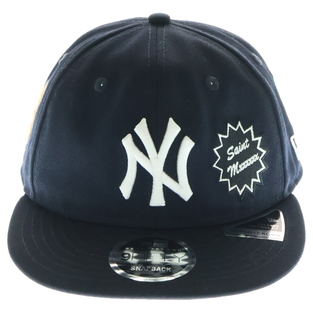 SAINT MICHAEL(セントマイケル) 25SS ×NEW ERA SNAPBACK NY YANKEES CAP ニューエラ スナップバック ニューヨーク ヤンキース ベースボールキャップ 帽子 ネイビー SM-HR8-0000-C50