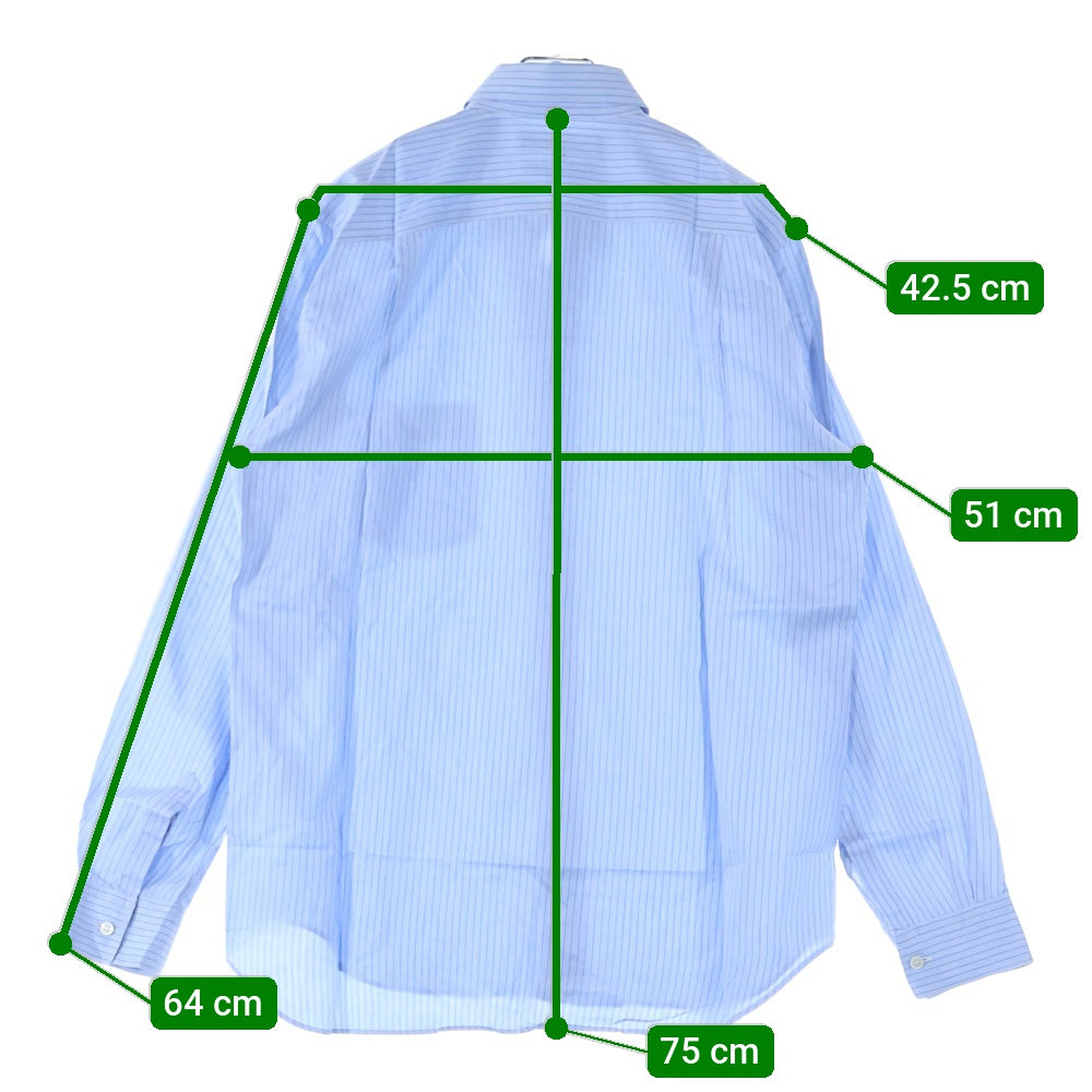 COMME des GARCONS SHIRT(コムデギャルソンシャツ) 03AW チェストポケット ストライプ 長袖シャツ ブルー W11013