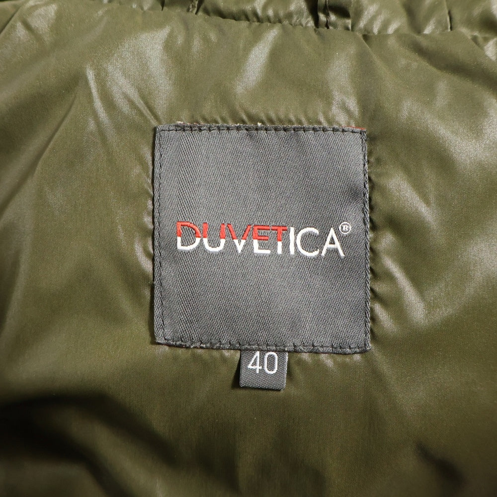DUVETICA(デュベティカ) ADHARA アドラ ラクーンファー ダウンジャケット カーキ レディース D.030.04.MFN-1001R