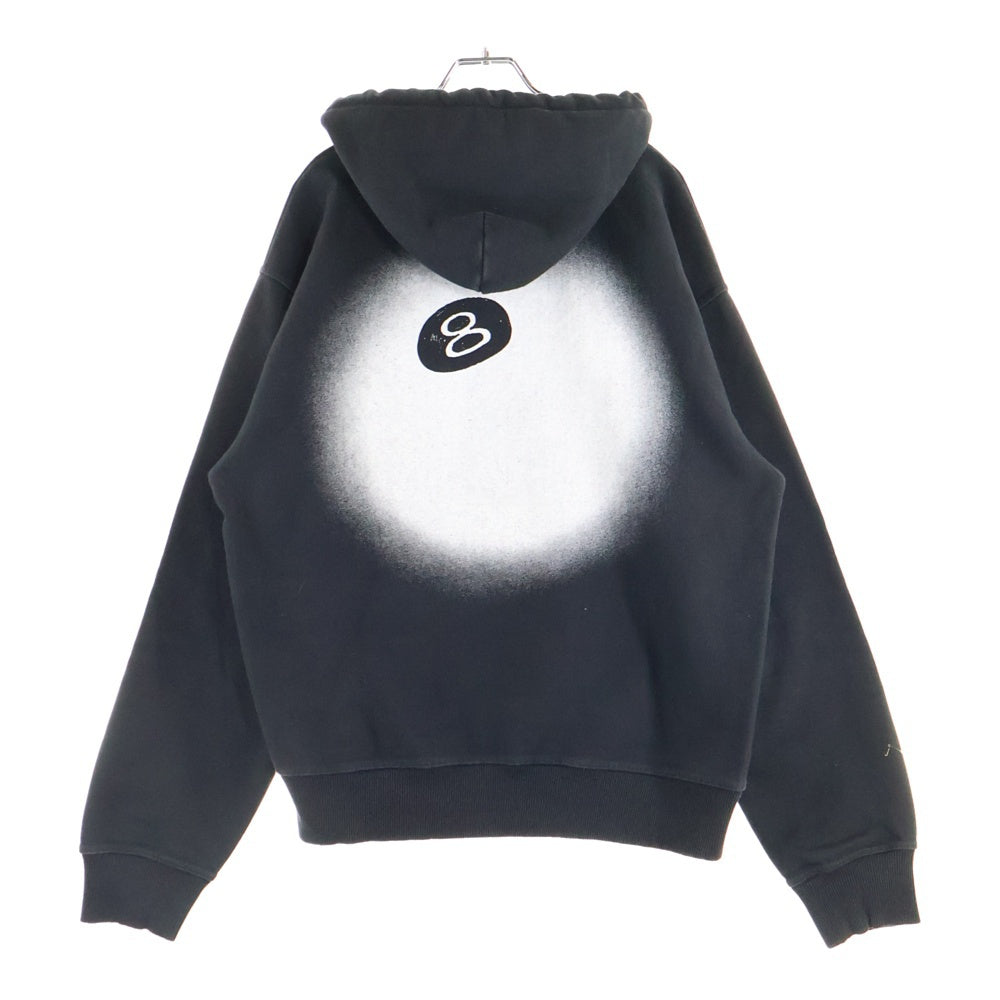 STUSSY(ステューシー) 8BALL FADE HOODIE フェード エイトボール スウェット プルオーバーパーカー ブラック Z4000SAS22