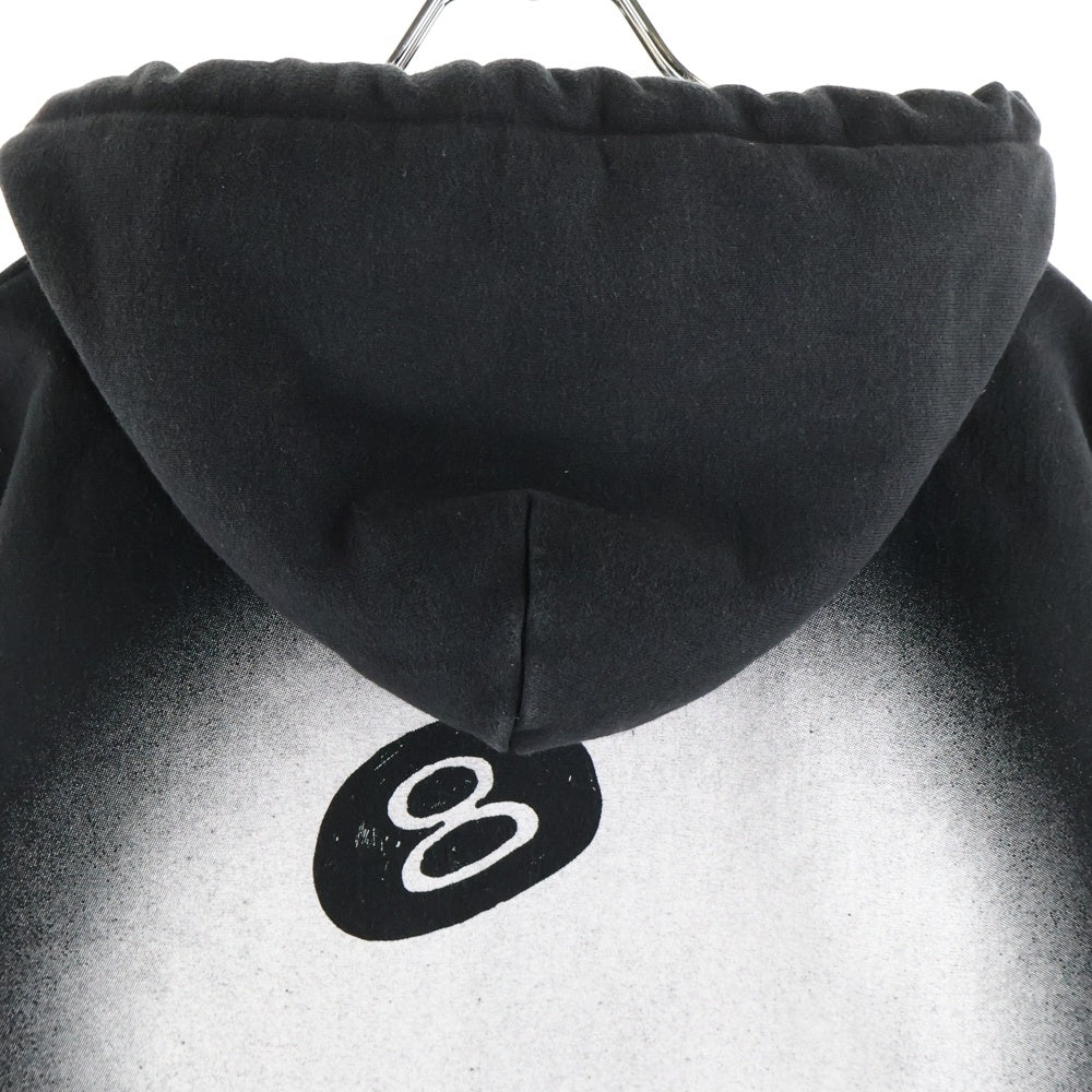 STUSSY(ステューシー) 8BALL FADE HOODIE フェード エイトボール スウェット プルオーバーパーカー ブラック Z4000SAS22